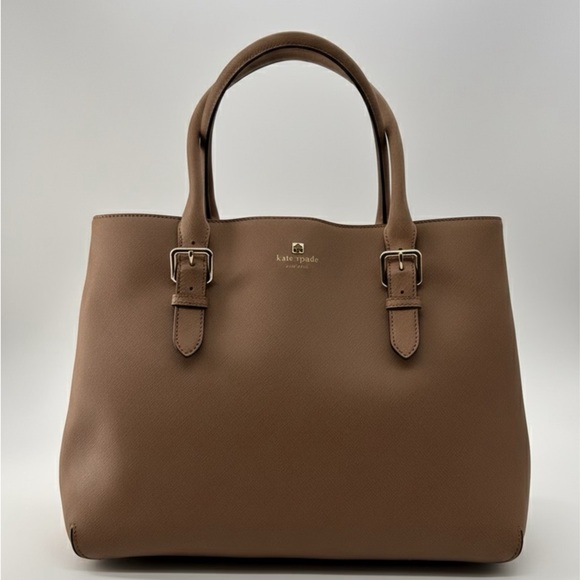Kate Spade WKRU2326 Cove Street Airel Brown Leather Tote (Minor Handle Flaw) - Picture 2 of 13